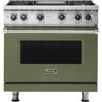 Viking - Professional 5 Series 5.1 Cu. Ft. Freestanding Gas Convection Range - Cypress Green - Front_Zoom