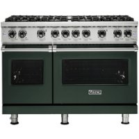 Viking - Professional 5 Series 6.1 Cu. Ft. Freestanding Double Oven LP Gas Convection Range - Blackforest green - Front_Zoom