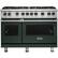 Front. Viking - Professional 5 Series 6.1 Cu. Ft. Freestanding Double Oven LP Gas Convection Range - Blackforest Green.