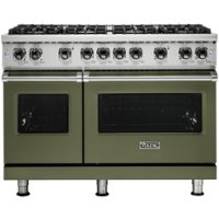 Viking - Professional 5 Series 6.1 Cu. Ft. Freestanding Double Oven LP Gas Convection Range - Cypress Green - Front_Zoom