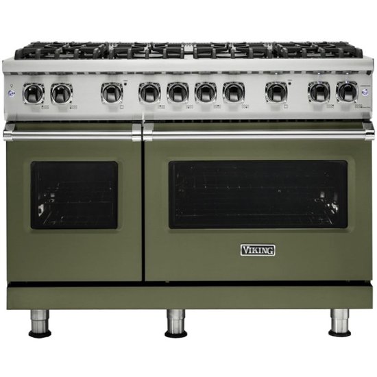 Viking – Professional 5 Series Freestanding Double Oven Gas Convection Range – Cypress Green