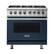 Front. Viking - Freestanding 7 Series Dual Fuel Self-Clean 36"W Range - Slate Blue.