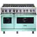 Front. Viking - 48"W 7-Series Dual Fuel Self-Clean Range-8 Burners - Bywater Blue.