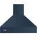 Front. Viking - Professional 5 Series 48" Externally Vented Range Hood - Slate Blue.