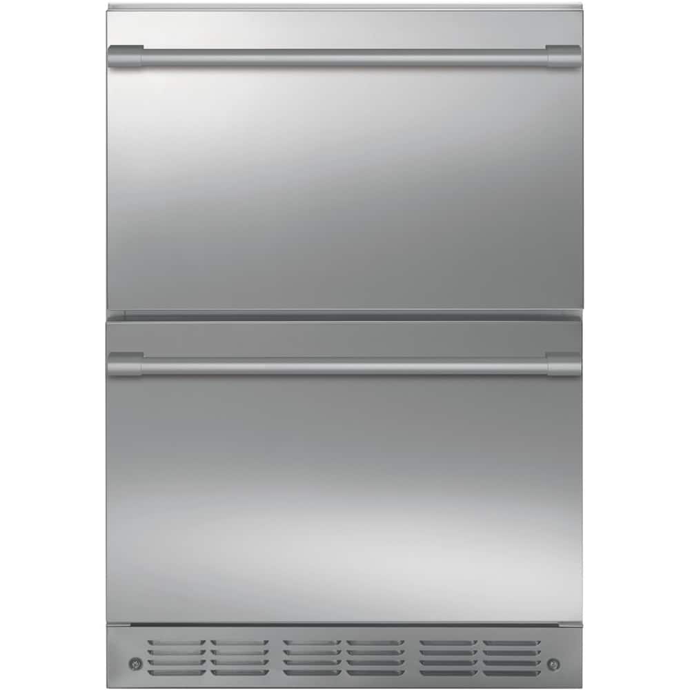 Front. Monogram - 5.0 Cu. Ft. Built-In Mini Fridge - Stainless Steel.