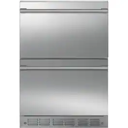 Monogram - 5.0 Cu. Ft. Built-In Mini Fridge with Full-Extension Slide-Out Refrigerated Drawers - Stainless Steel