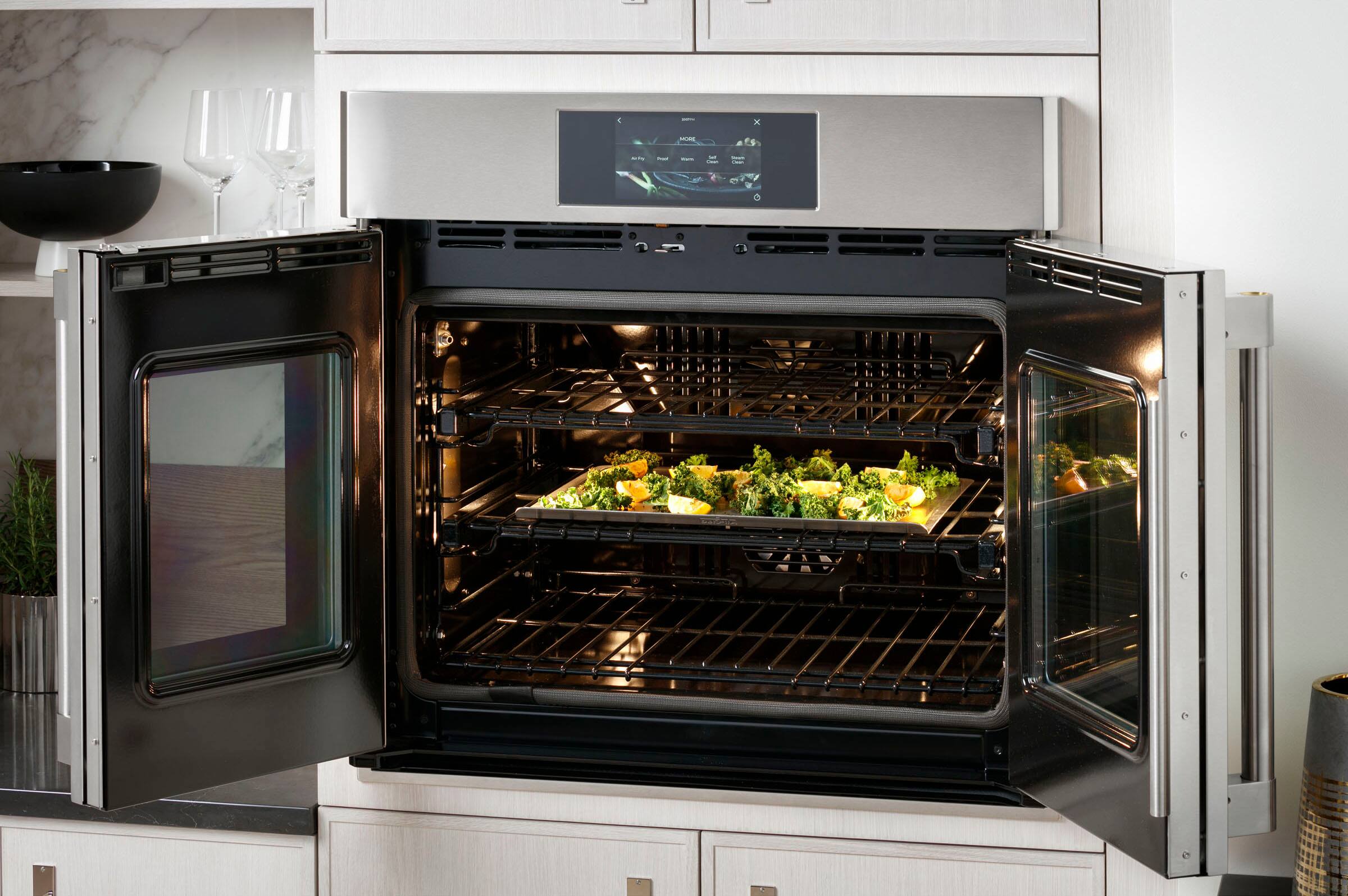 Alt View 28. Monogram - 30" Built-In Single Electric Convection Wall Oven - Stainless Steel.