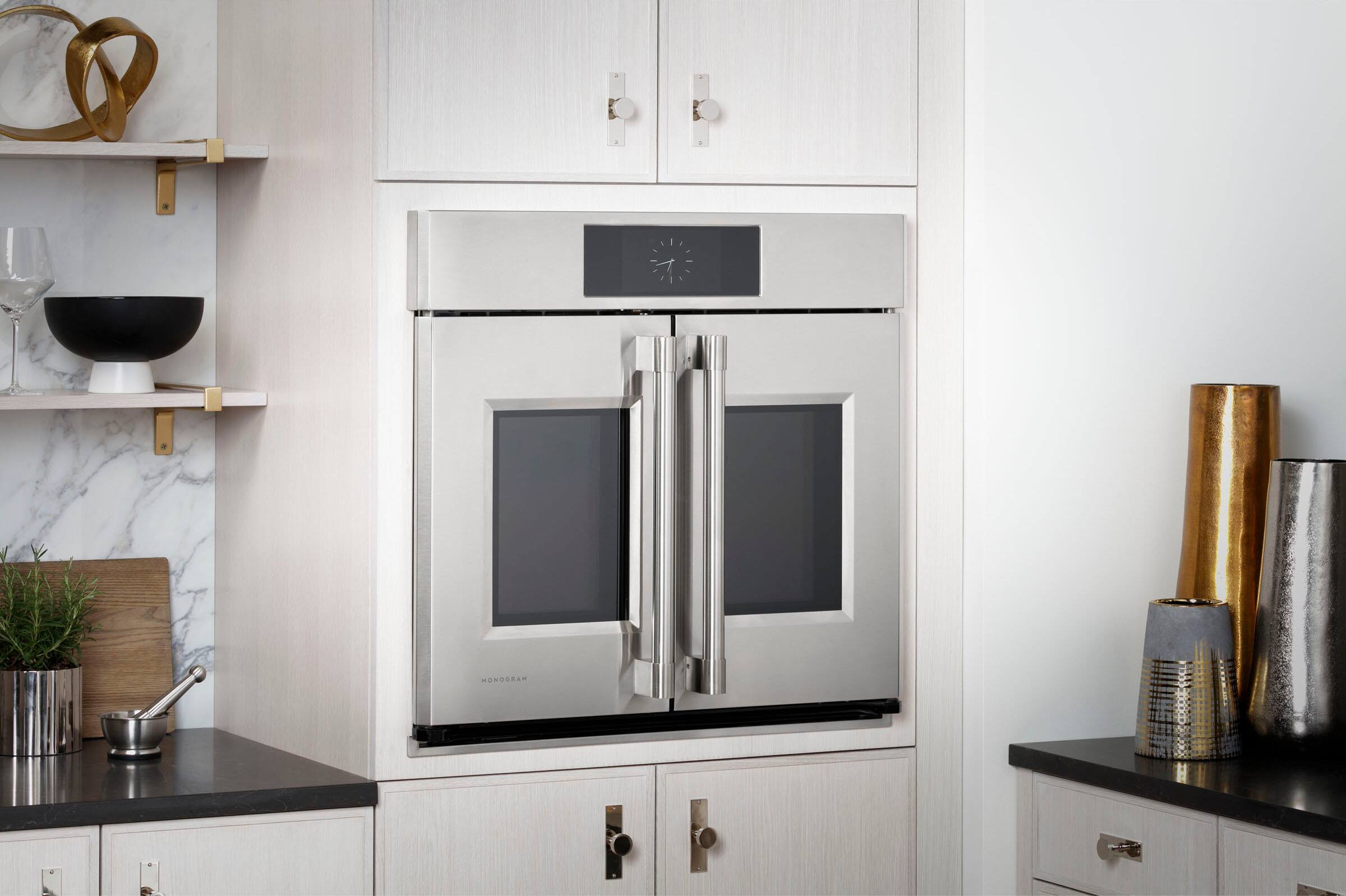 Alt View 31. Monogram - 30" Built-In Single Electric Convection Wall Oven - Stainless Steel.