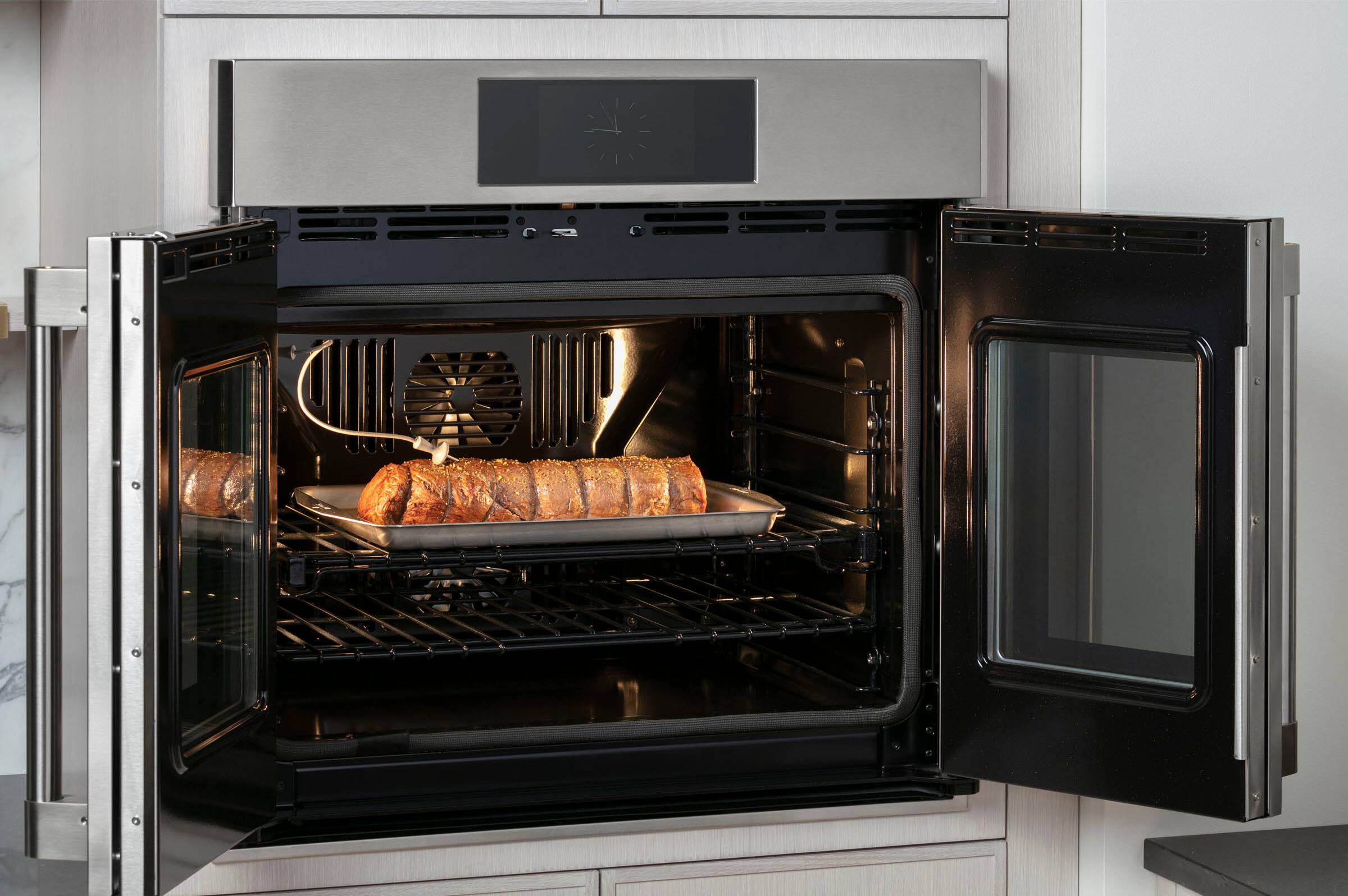 Alt View 34. Monogram - 30" Built-In Single Electric Convection Wall Oven - Stainless Steel.