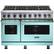 Front. Viking - 48"W 7-Series Dual Fuel Self-Clean Range-8 Burners-LP - Bywater Blue.