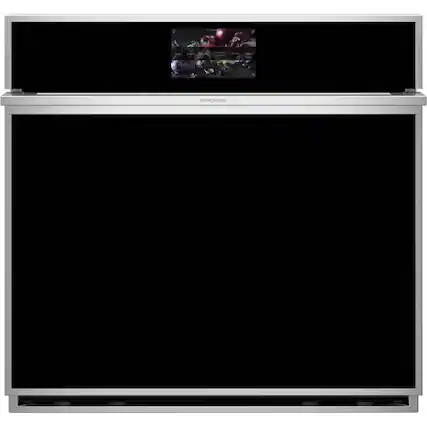 Front. Monogram - 30" Built-In Single Electric Convection Wall Oven - Stainless Steel.