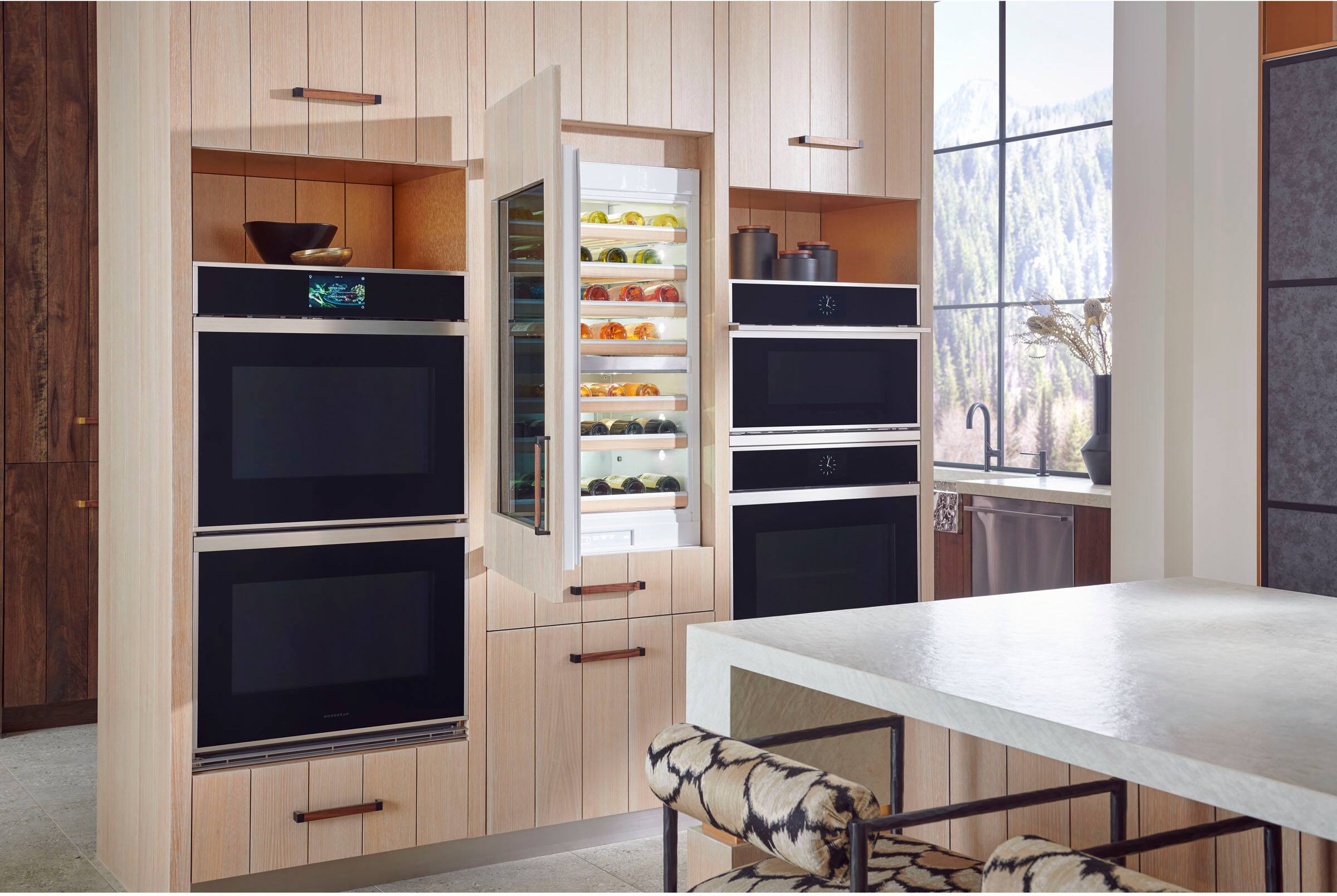 Alt View 14. Monogram - 30" Built-In Single Electric Convection Wall Oven - Stainless Steel.