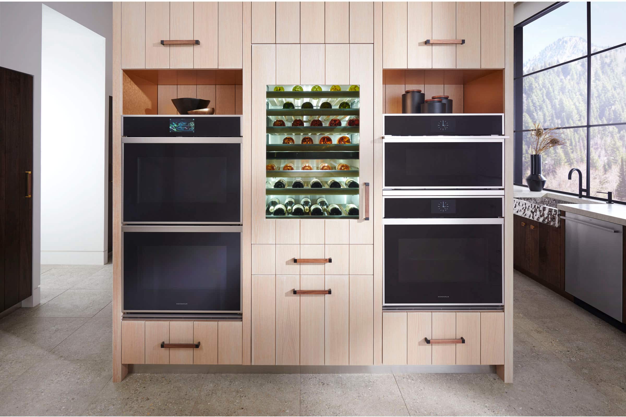 Alt View 15. Monogram - 30" Built-In Single Electric Convection Wall Oven - Stainless Steel.