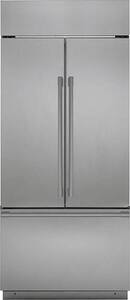 Monogram - 20.8 Cu. Ft. French Door Built-In Refrigerator with Water Filtration - Stainless steel - Front_Standard
