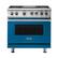 Front. Viking - Freestanding 7 Series Dual Fuel Self-Clean 36"W Range - Alluvial Blue.