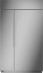 Monogram - 29.5 Cu. Ft. Side-by-Side Built-In Refrigerator with Water Filtration - Stainless steel - Front_Standard