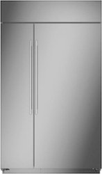 Monogram - 29.5 Cu. Ft. Side-by-Side Built-In Refrigerator with Water Filtration - Stainless steel - Front_Zoom