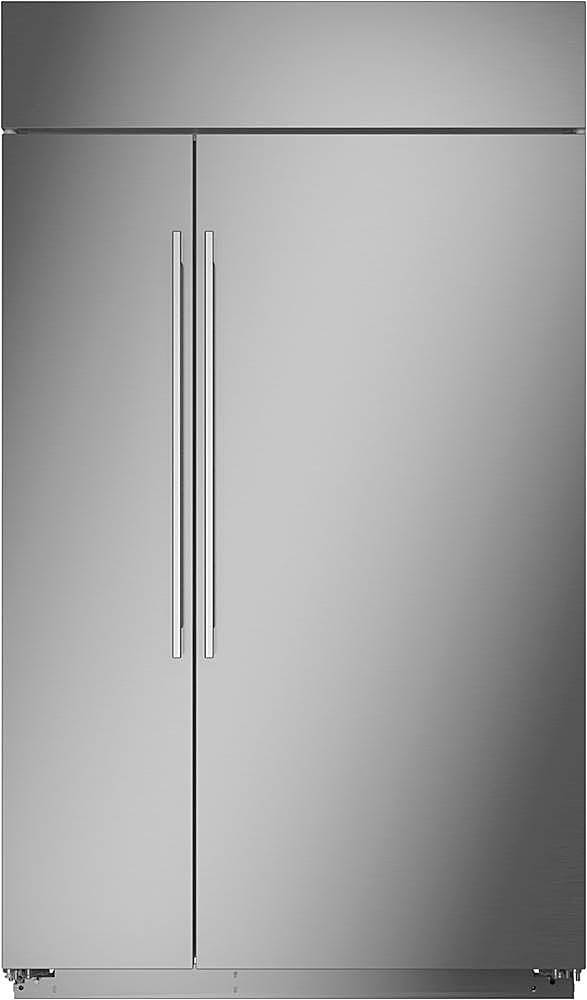 Front. Monogram - 29.5 Cu. Ft. Side-by-Side Built-In Refrigerator with Water Filtration - Stainless Steel.