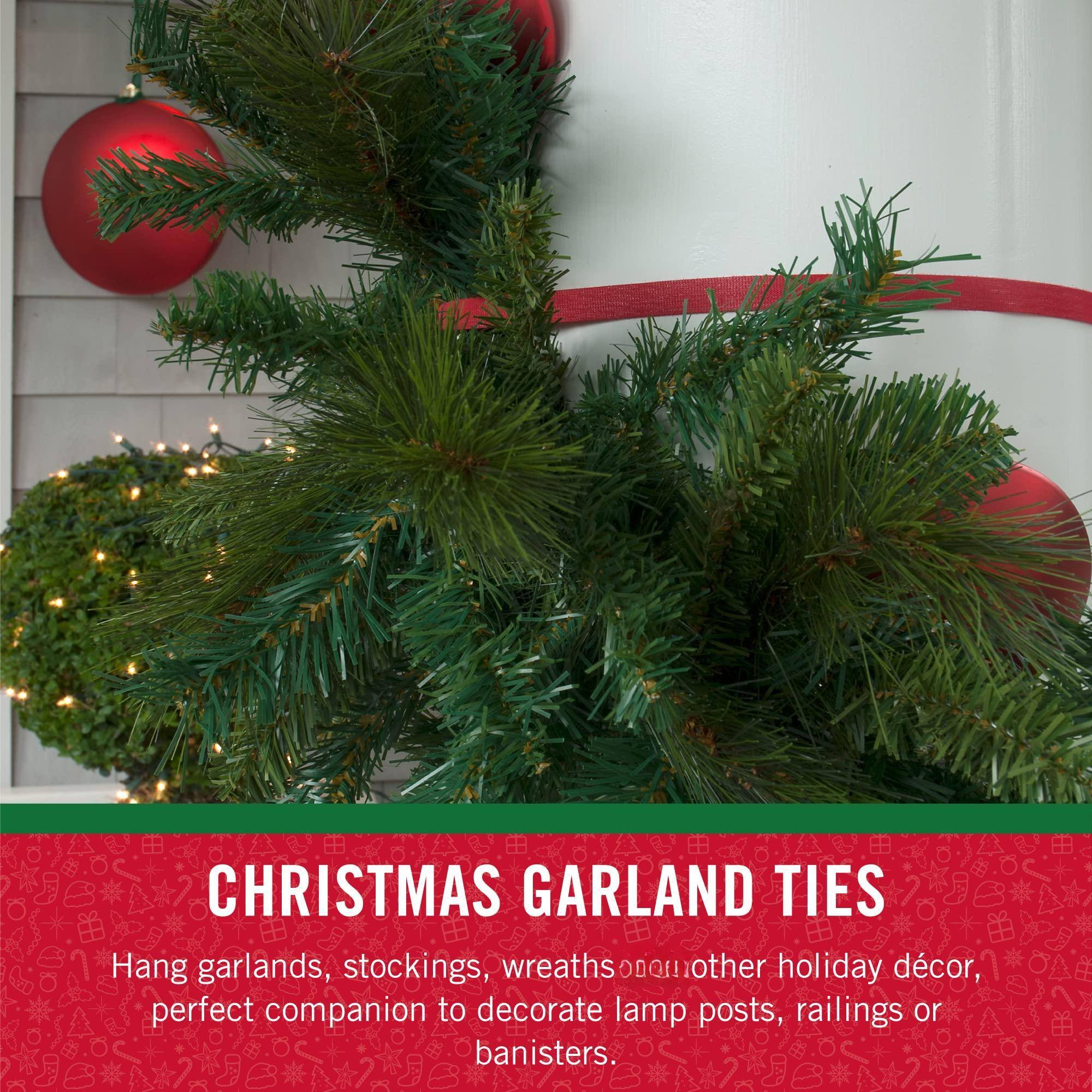 CHRISTMAS GARLAND TIES

Hang garlands, stockings, wreaths and other holiday décor, perfect companion to decorate lamp posts, railings or banisters.
