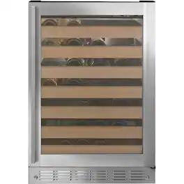 Monogram - 57-Bottle Wine Cooler with Electronic Thermostat Controls - Stainless Steel