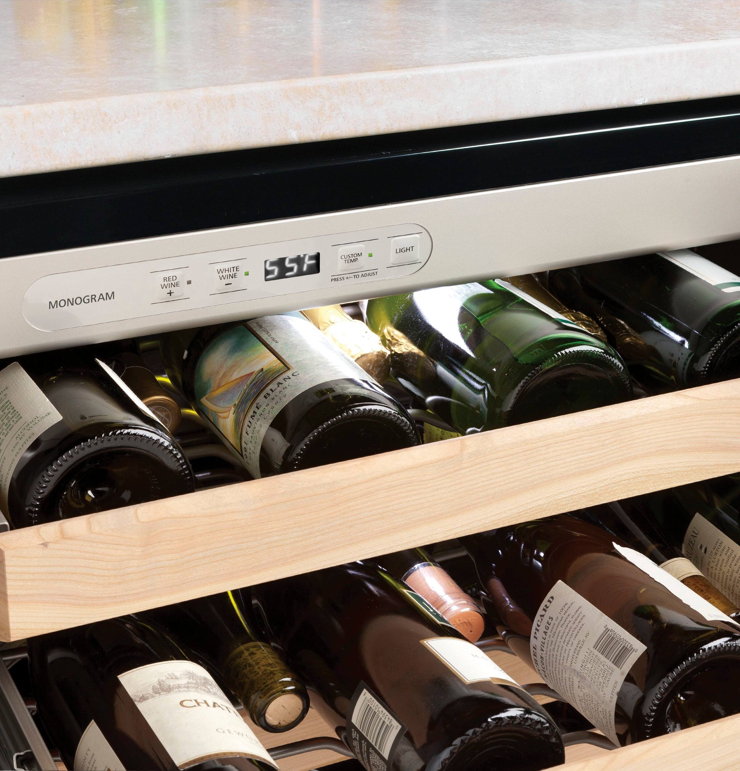 Alt View 15. Monogram - 57-Bottle Wine Cooler - Stainless Steel.