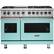 Front. Viking - 48"W 7-Series Dual Fuel Self-Clean Range-6 Burners + Griddle - LP - Bywater Blue.