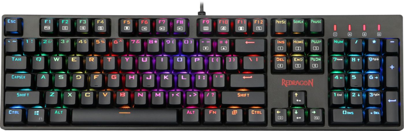 REDRAGON - SURARA K582 RGB Full-size Wired Gaming Outemu Red Switch Keyboard with RGB Back Lighting - Black