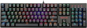 REDRAGON - SURARA K582 RGB Full-size Wired Gaming Outemu Red Switch Keyboard with RGB Back Lighting - Black - Front_Zoom