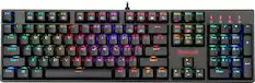 Front. REDRAGON - SURARA K582 RGB Full-size Wired Gaming Outemu Red Switch Keyboard with RGB Back Lighting - Black.