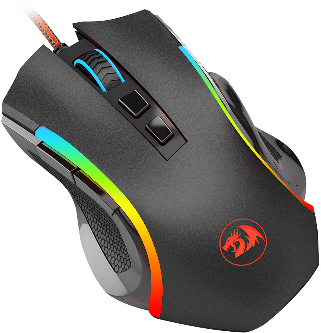 Angle View: REDRAGON - COBRA M711 Wired Optical Gaming Mouse - Black