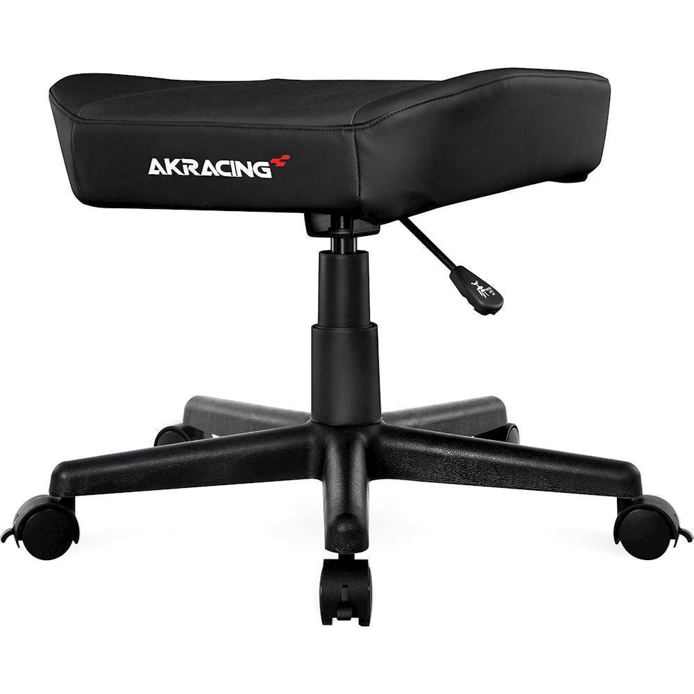 Left View: Arozzi - Inizio PU Leather Ergonomic Gaming Chair - Black - Red Accents