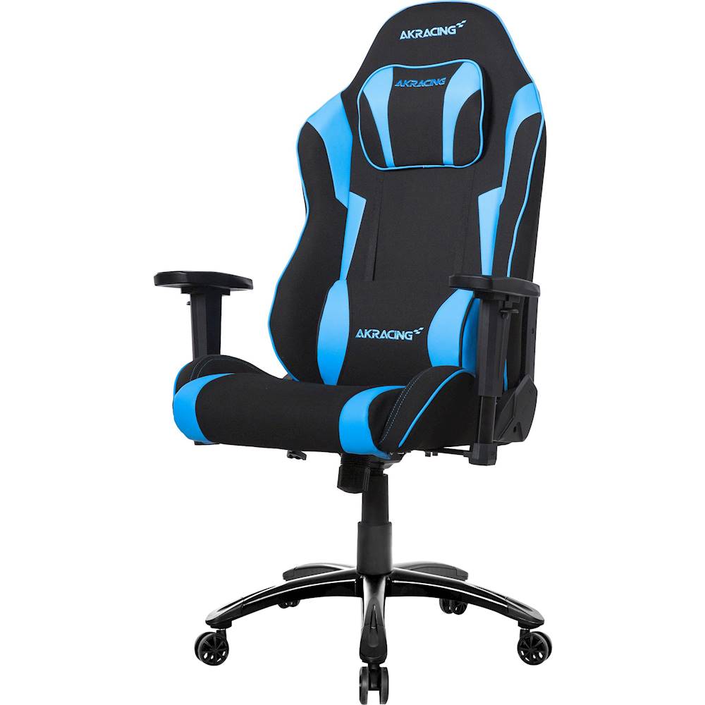 Left View: AKRacing - Core Series EX-Wide SE Extra Wide Gaming Chair - Blue