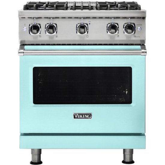 Viking – Professional 5 Series 4.0 Cu. Ft. Freestanding Gas Convection Range – Bywater Blue