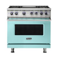 Viking - Professional 7 Series 5.1 Cu. Ft. Freestanding Gas Convection Range - Bywater blue - Front_Zoom