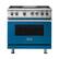 Front. Viking - VGR Freestanding 7-Series Gas 36"W Range - Alluvial Blue.