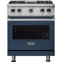 Viking - Professional 5 Series 4.0 Cu. Ft. Freestanding Gas Convection Range - Slate Blue - Front_Zoom