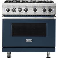 Viking - Professional 5 Series 5.1 Cu. Ft. Freestanding Gas Convection Range - Slate Blue - Front_Zoom
