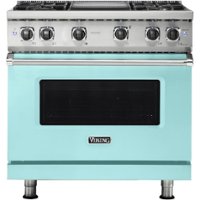 Viking - Professional 5 Series 5.1 Cu. Ft. Freestanding LP Gas Convection Range - Bywater Blue - Front_Zoom