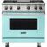 Front. Viking - Professional 5 Series 5.1 Cu. Ft. Freestanding LP Gas Convection Range - Bywater Blue.
