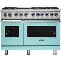Viking - Professional 7 Series 6.1 Cu. Ft. Freestanding Double Oven LP Gas Convection Range - Bywater blue - Front_Zoom