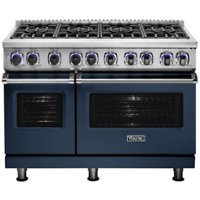Viking - Professional 7 Series 6.1 Cu. Ft. Freestanding Double Oven LP Gas Convection Range - Slate Blue - Front_Zoom