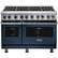 Front. Viking - VGR Freestanding 7-Series Gas 48"W Range - Slate Blue.