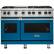 Front. Viking - Professional 5 Series Freestanding Double Oven Gas Convection Range - Alluvial Blue.