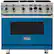 Front. Viking - Professional 5 Series 5.1 Cu. Ft. Freestanding Gas Convection Range - Alluvial Blue.