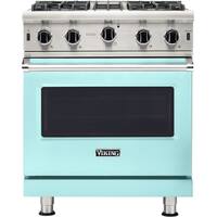 Viking - Professional 5 Series 4.0 Cu. Ft. Freestanding Gas Convection Range - Bywater Blue - Front_Zoom