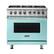 Front. Viking - VGR Freestanding 7-Series Gas 36"W Range - Bywater Blue.