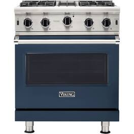 Viking - Professional 5 Series 4.0 Cu. Ft. Freestanding LP Gas Convection Range - Slate Blue