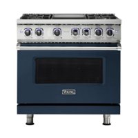 Viking - Professional 7 Series 5.1 Cu. Ft. Freestanding Gas Convection Range - Slate blue - Front_Zoom