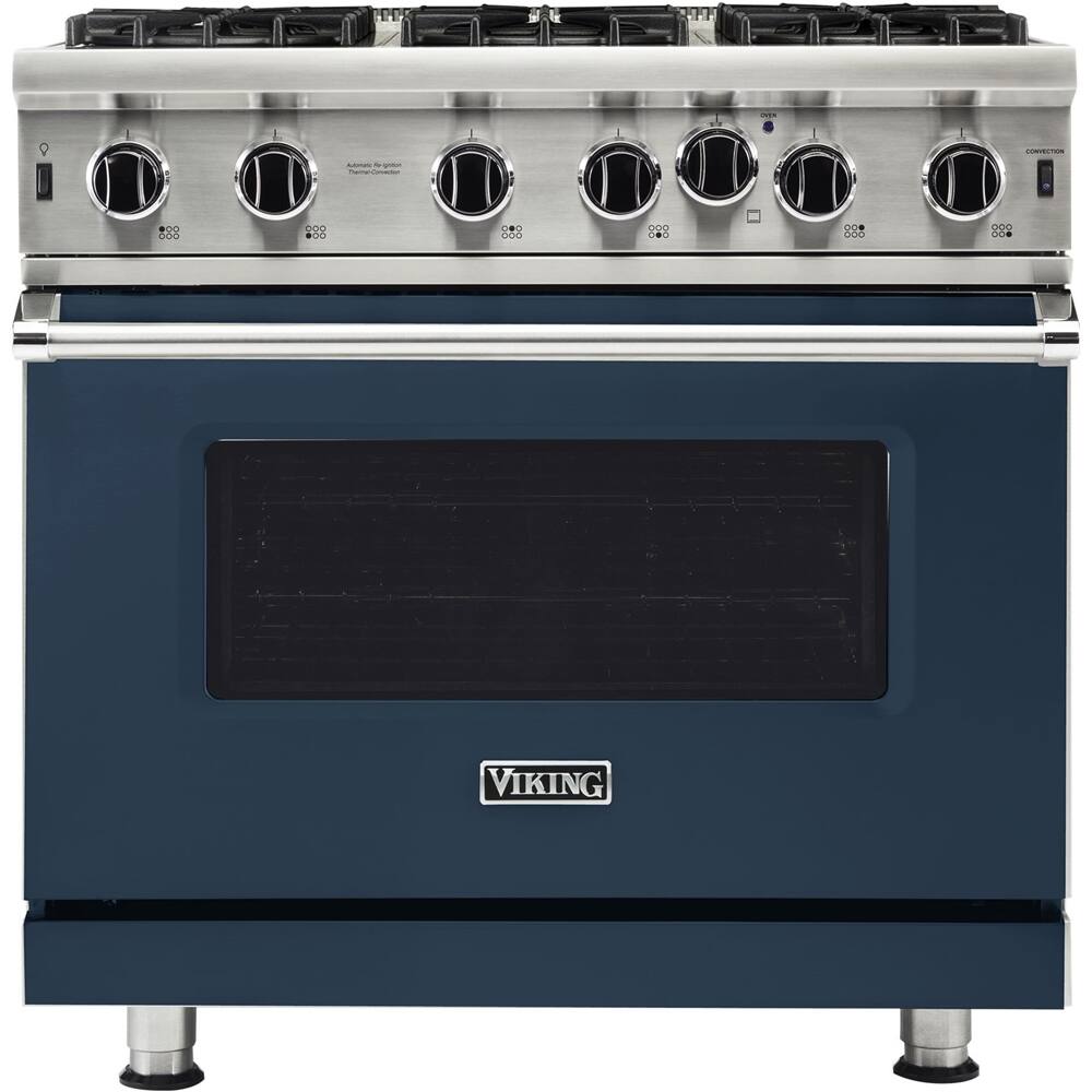 Viking - Professional 5 Series 5.1 Cu. Ft. Freestanding Gas Convection Range - Slate Blue