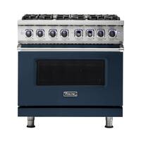 Viking - VGR Freestanding 7-Series Gas 36"W Range - Slate Blue - Front_Zoom